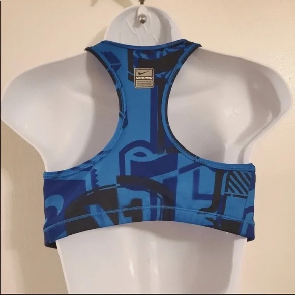 Nike Pro Dri-Fit Sports Bra Blue Size Small